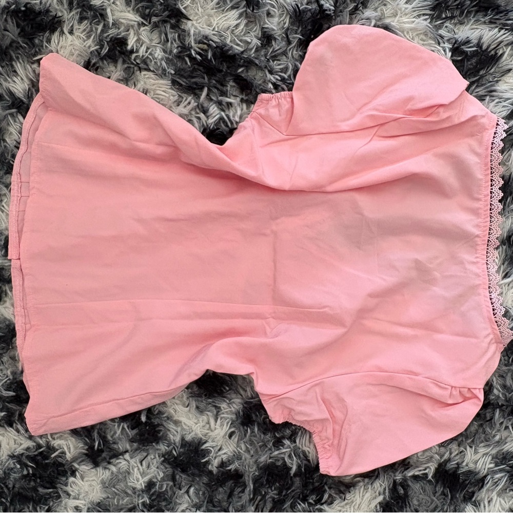 Amazon Essentials Pink Button-Up Top - Picture 2 of 3